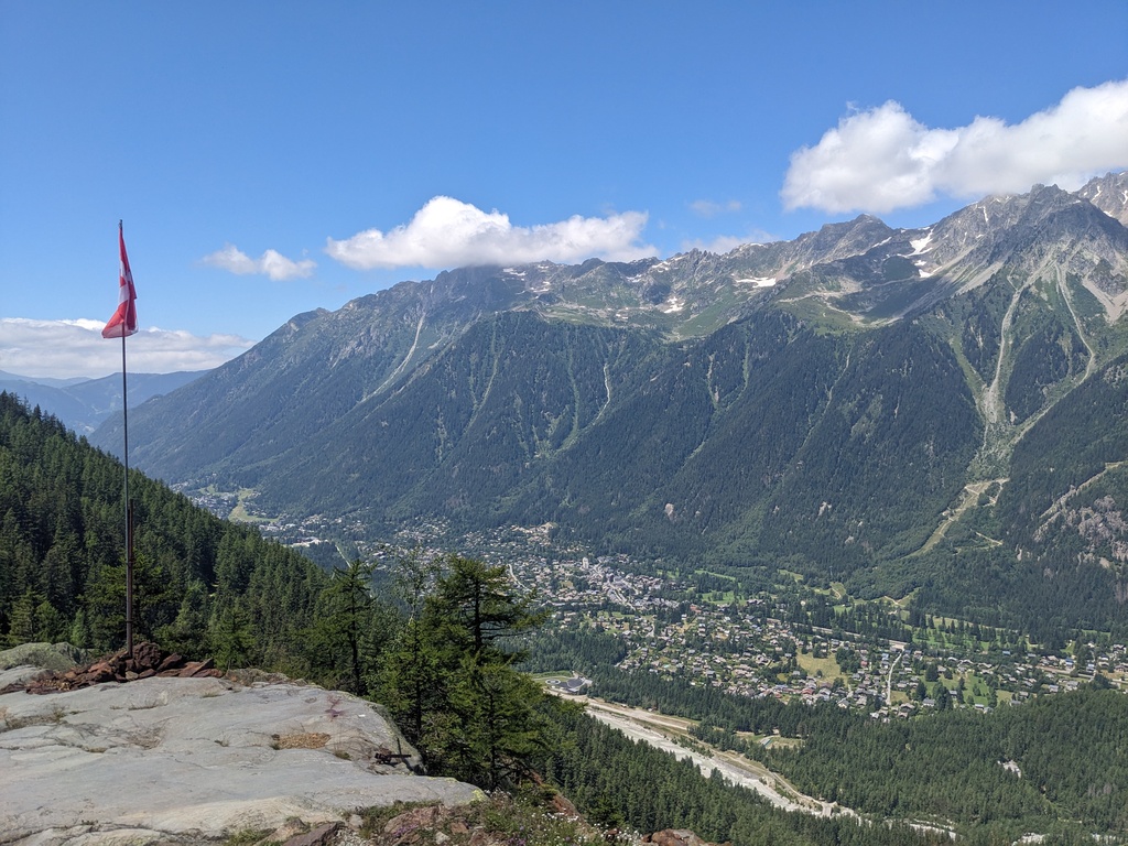 Looking back into Chamonix