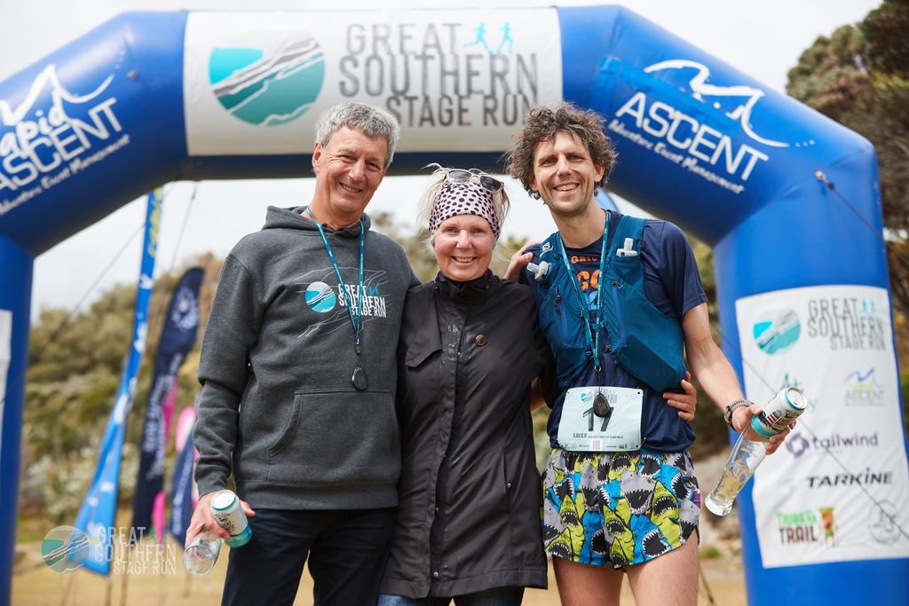 Dad, Mum and I at the finish line