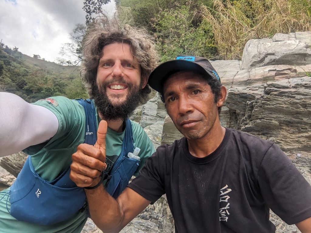 Selfie with local who smashed me both down and up to the river